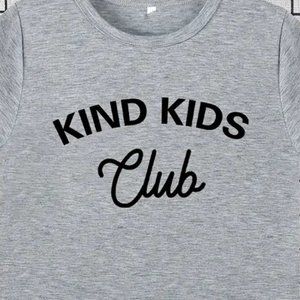 NWT Back to School! "Kind Kids Club" T-shirt 4 yrs Gray